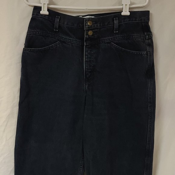 Vtg ST Johns Essentials Sport Women 14 Black Hight Waist MOM Tapered Jeans 32x30 - Picture 3 of 12
